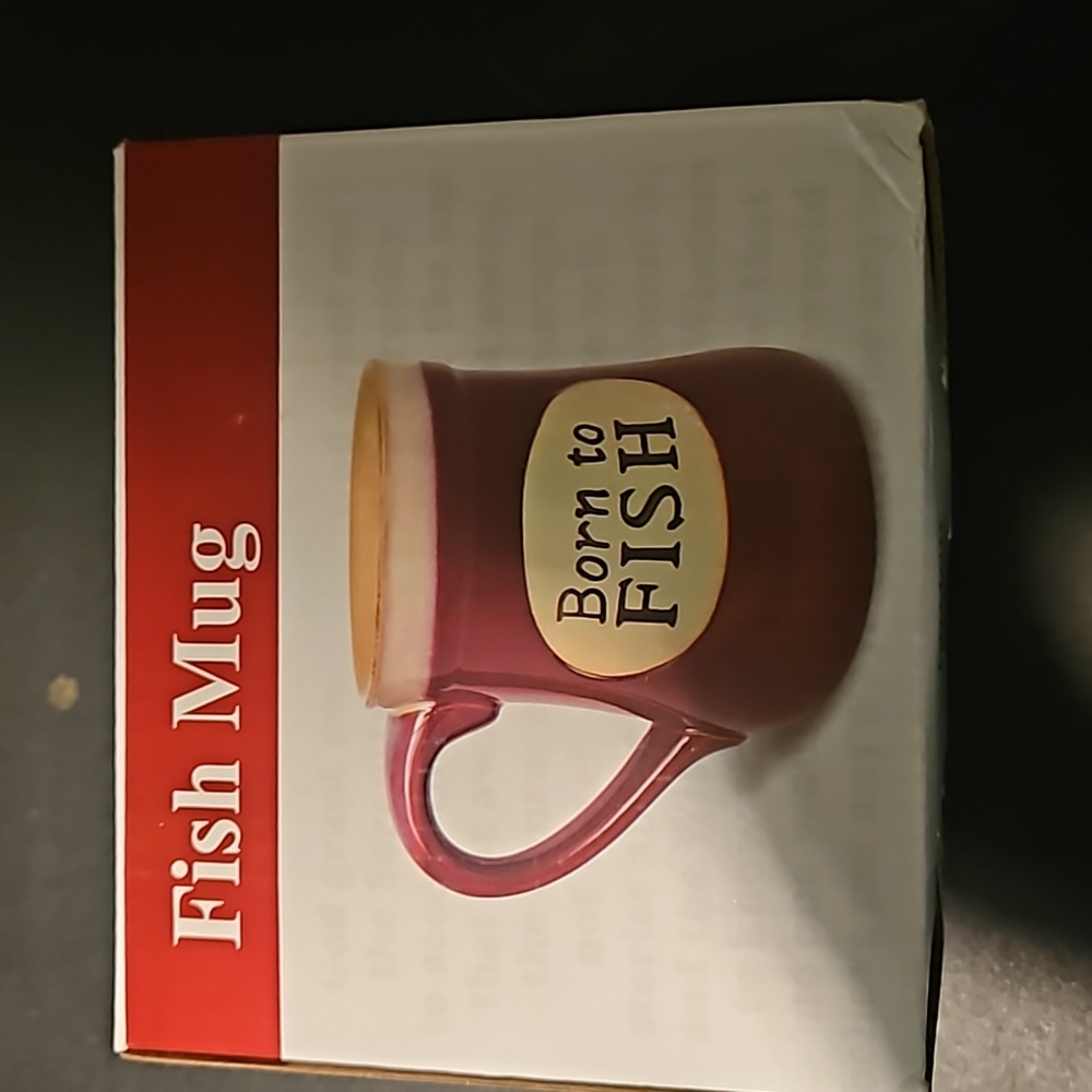 Mug,born to fish mug! Never used!